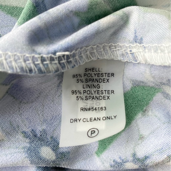 Tommy Hilfiger Halter Neck floral Midi Dress sz 10 blue green - Picture 10 of 14